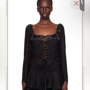 NWT Tach clothing salvia top black size small